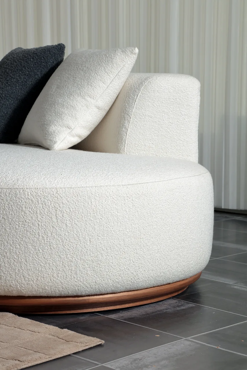 Rounded Straight Sofa &middot; 3