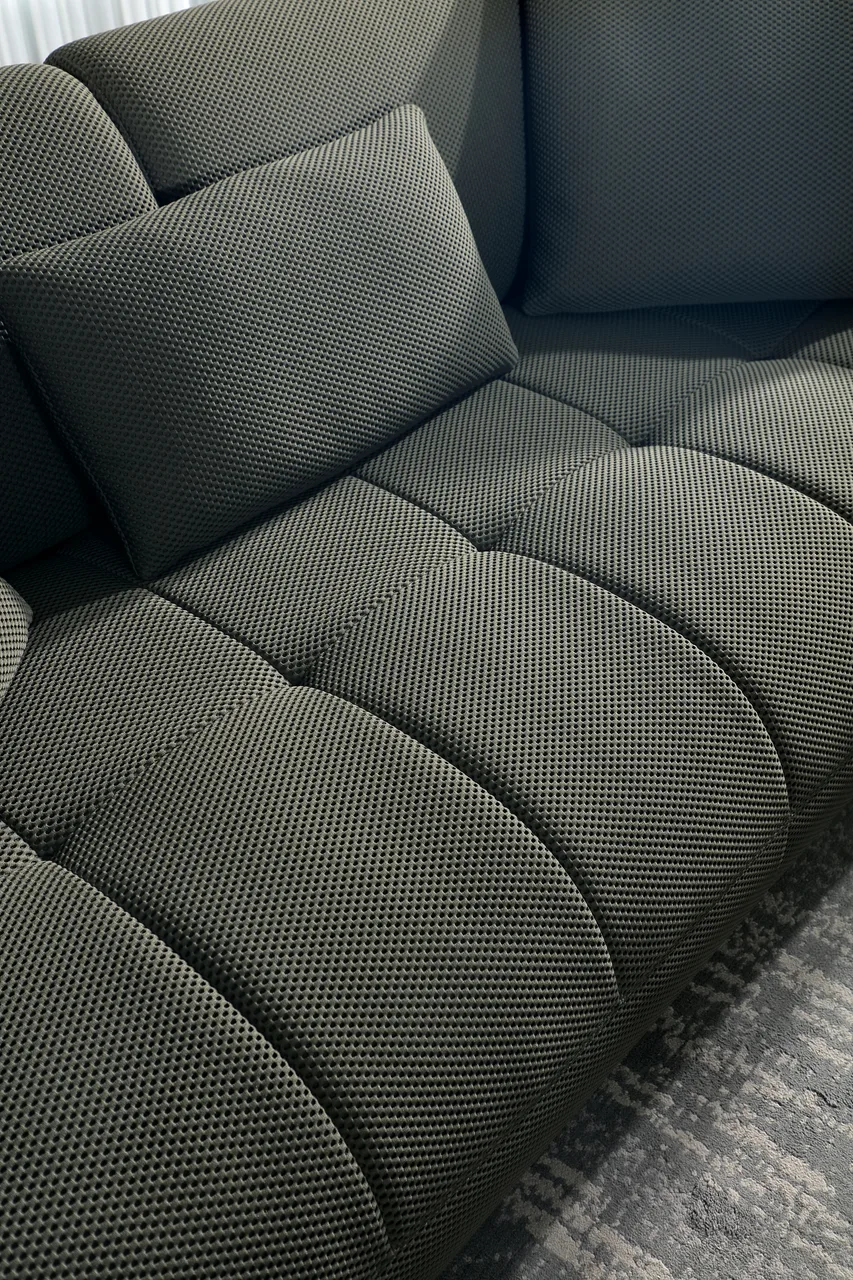 Olive Green Rounded Sofa &middot; 4