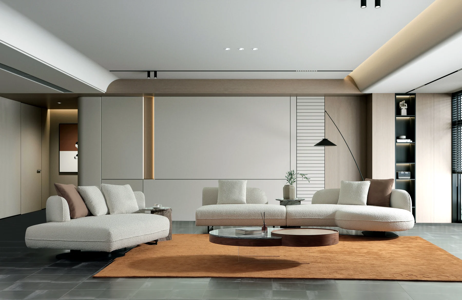 Extended Curve Sofa &middot; 2