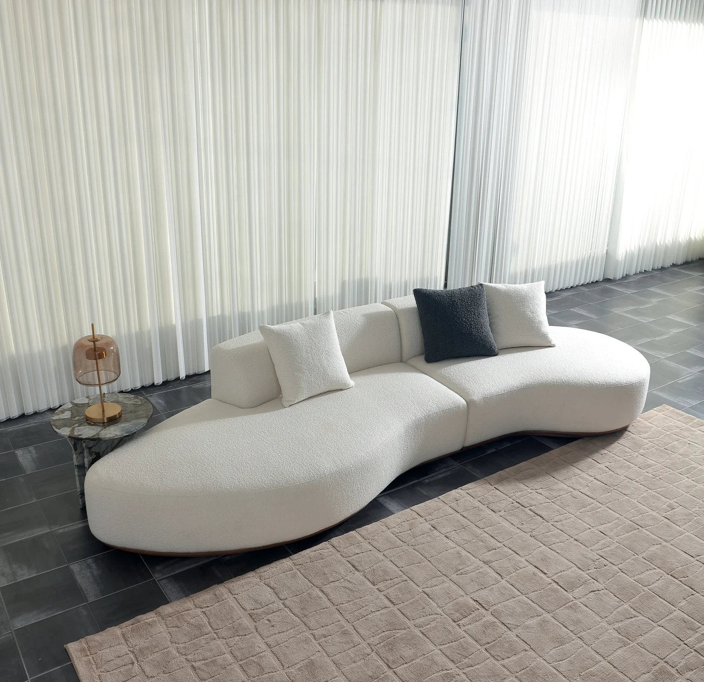 Rounded Straight Sofa &middot; 2