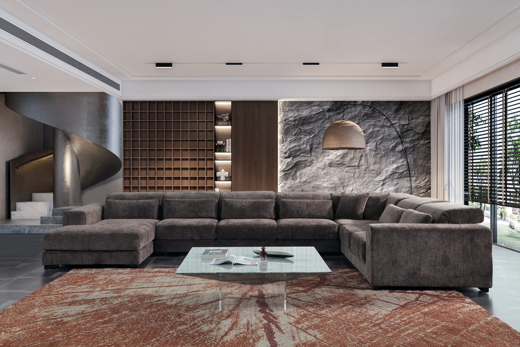 Dark Grey Corner Sofa &middot; 1