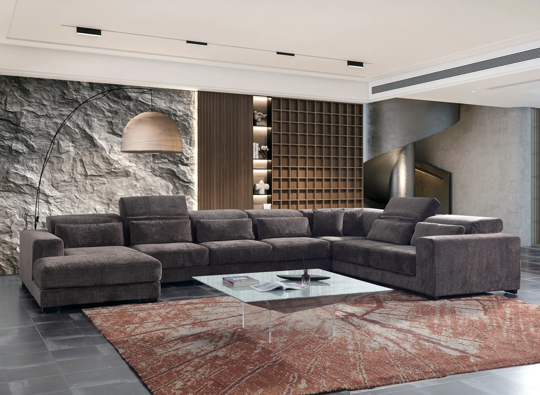 Dark Grey Corner Sofa &middot; 2