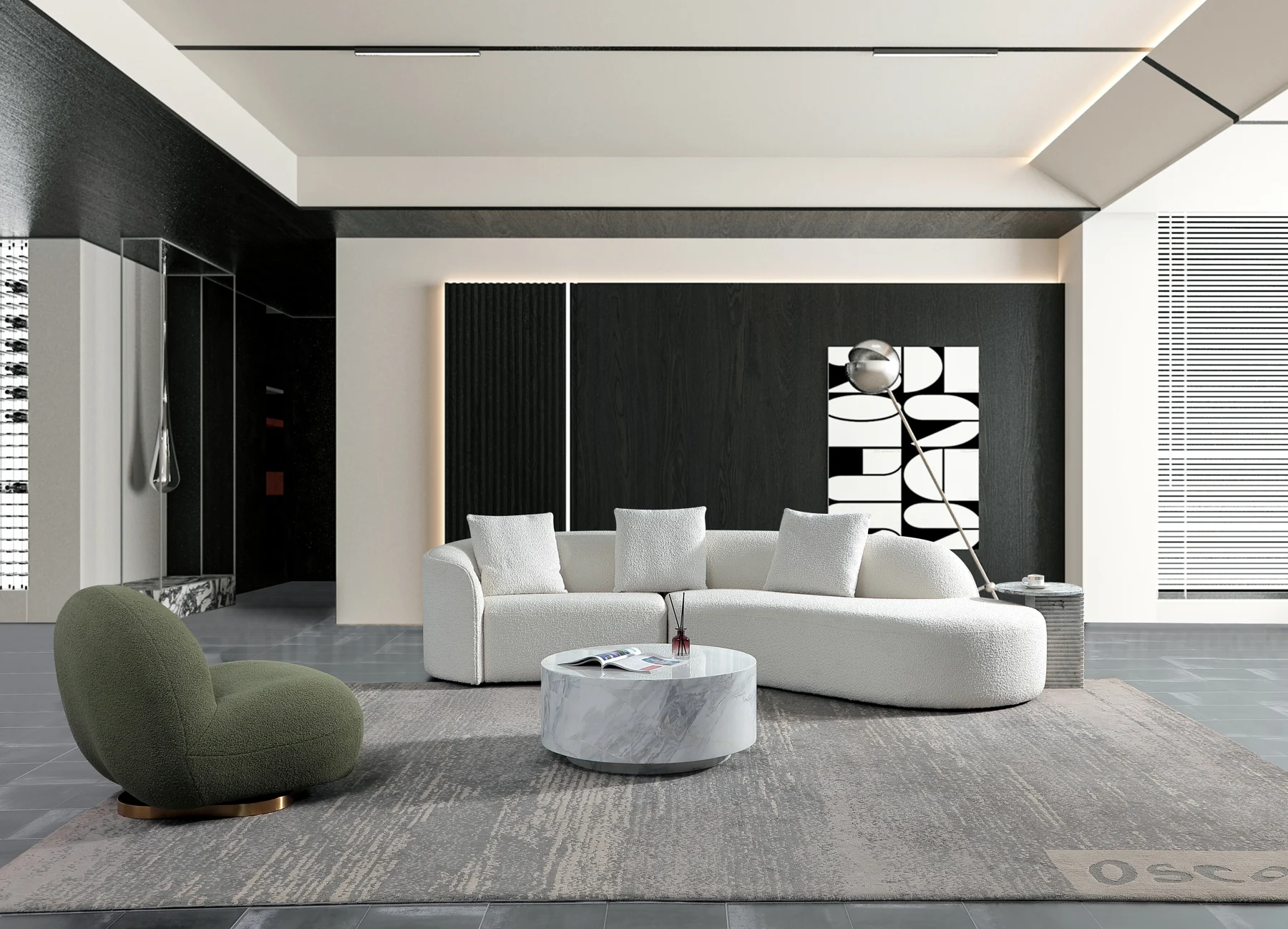 Long Island Curve Sofa &middot; 1