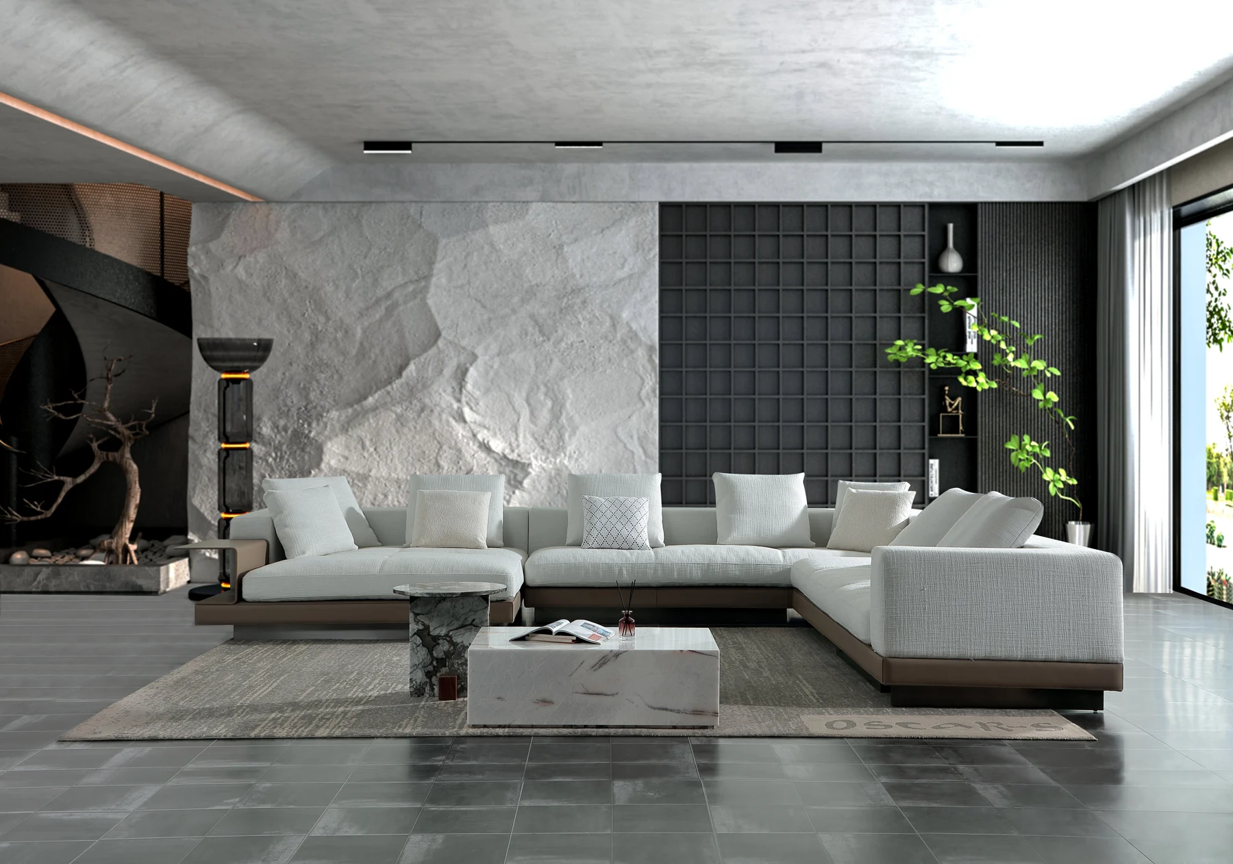 Geometric Corner Sofa &middot; 1