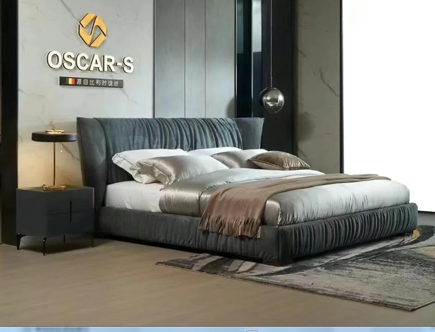 Vertical Pleat Upholstered Bed